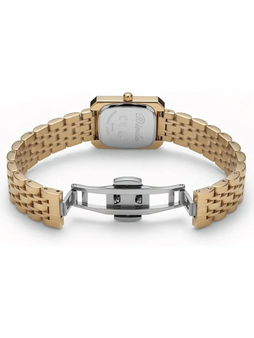 Women's Silver White Vintage Rectangular Case Stainless Steel Band Wrist Watch